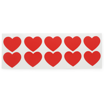 Nálepky so srdiečkami na balenie. Online predaj