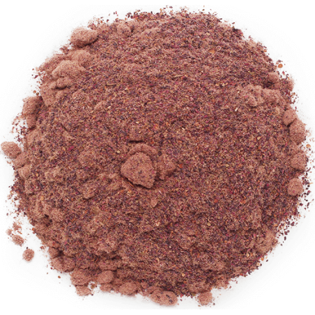 Prášok z okvetných lístkov ruží