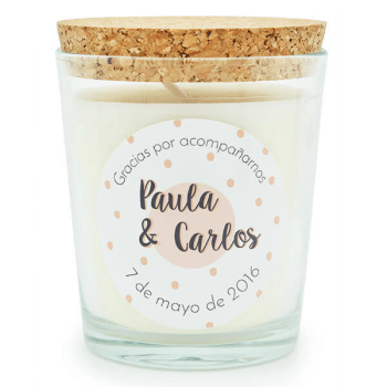 Prispôsobiteľné nálepky s bodkami pre darčeky.