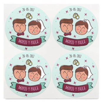 Personalizované svadobné nálepky. Online predaj