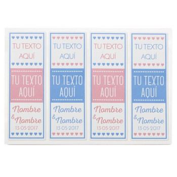 Vlastné štítky pre svadobné detaily. Online predaj