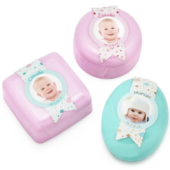 Nálepky na pripomenutie krstu s fotografiou. Online predaj