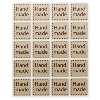Quadratische handgemachte Aufkleber