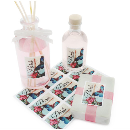 Vintage nálepky Paris pre scrapbooking. Online predaj