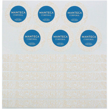 Nálepky na telové maslo. Online predaj.