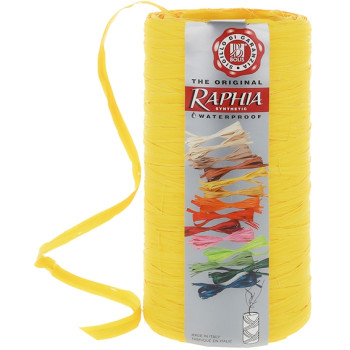 Citrónová žltá rafiová stuha