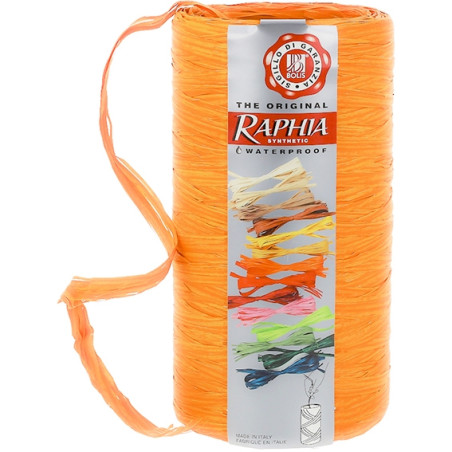 Oranžová rafiová stuha