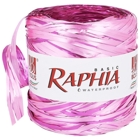 Matná metalická ružová rafiová páska