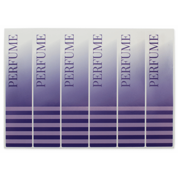 Farebné nálepky na parfumy. Online predaj.