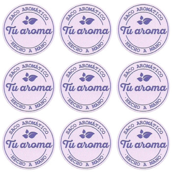 Personalizované nálepky na aromatické vrecúška. Online predaj.