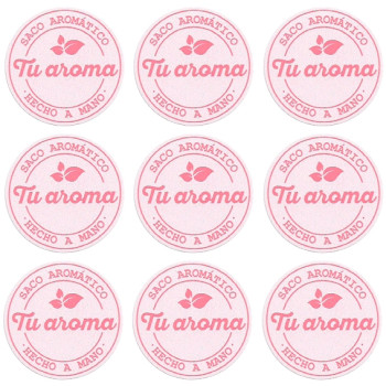 Personalizované nálepky na aromatické vrecúška. Online predaj.