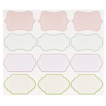 Farbige Aufkleber zum Beschriften