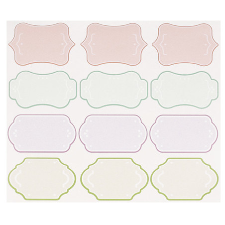 Farbige Aufkleber zum Beschriften