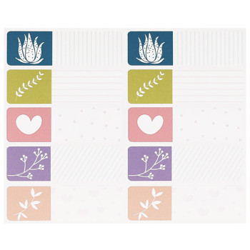 Aufkleber mit Zeichnungen zum Schreiben