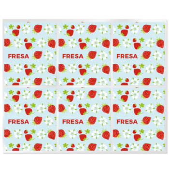 Aufkleber für Erdbeer-Lippenstifte