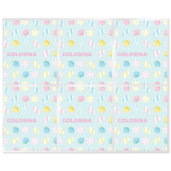 Aufkleber für Süßigkeiten-Lippenstifte