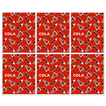 Aufkleber für Lippenstifte Cola