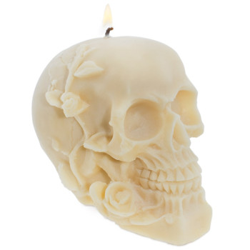 Schädelform mit Rosen