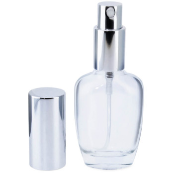 Kúp si oválny flakón na parfum 30 ml so strieborným sprejom