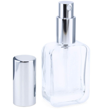Frasco de perfume rectangular de 30 ml con pulverizador. Venta online