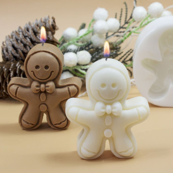 Kit como hacer 2 velas de muñeco de galleta de Navidad. Materiales e instrucciones Kit como hacer 2 velas de muñeco de galleta de Navidad. Materiales e instrucciones