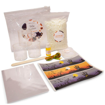 Kit para hacer velas de Halloween - Todo lo que necesitas para 3 velas