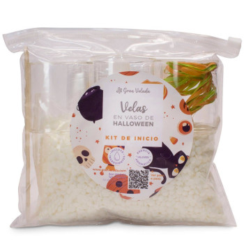 Súprava na výrobu halloweenskej sviečky - všetko potrebné na 3 sviečky