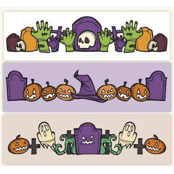 Pegatinas fantasmales Halloween para vasos de policarbonato