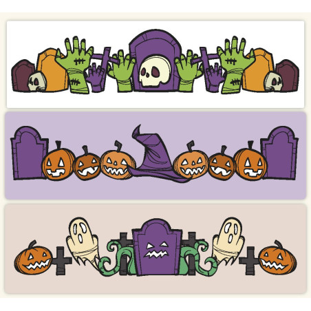 Adesivos fantasmagóricos halloween para copos de policarbonato