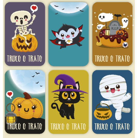 Pegatinas truco o trato halloween