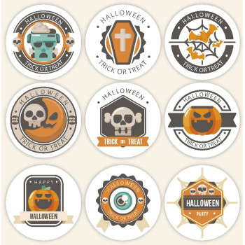 Autocolantes variados de Halloween