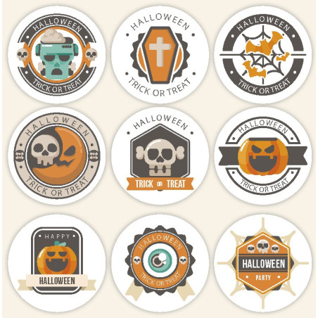 Autocolantes variados de Halloween