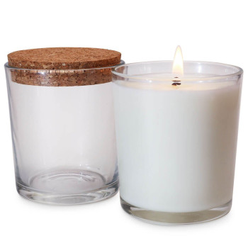 Vaso 260 ml marbella con tapa de corcho para velas Vaso 260 ml marbella con tapa de corcho para velas