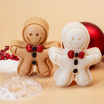 Kit como hacer jabon muñeco de galleta de navidad. Materiales e instrucciones Kit como hacer jabon muñeco de galleta de navidad. Materiales e instrucciones