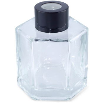 Sklenený flakón 100 ml na mikado difuzér s čiernou arandélou | Gran Velada Sklenený flakón 100 ml na mikado difuzér s čiernou arandélou | Gran Velada