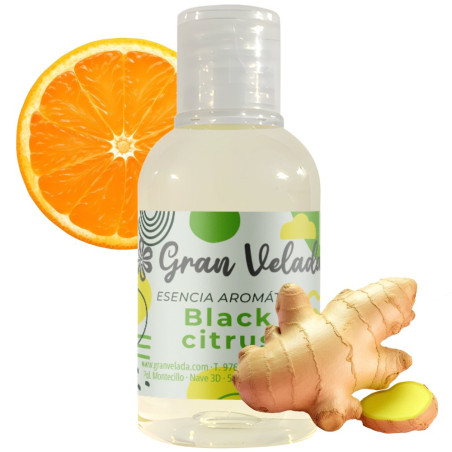 Aromatische Essenz schwarze Zitrusfrüchte