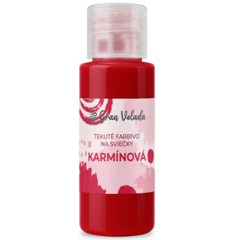 Karmínové tekuté farbivo na výrobu sviečok. Online predaj