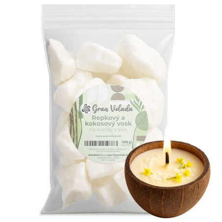 Repkový a kokosový vosk na sviečky veľkoobchodný predaj