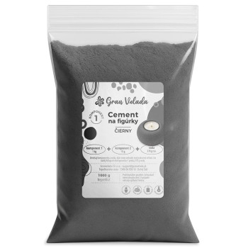 Čierny cement na dekoratívne remeslá. Gran Velada