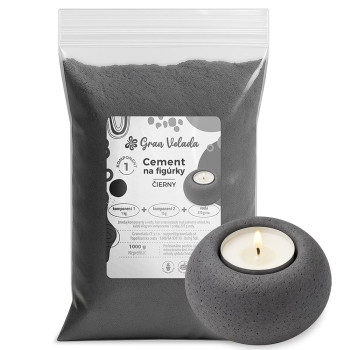 Čierna postava cementu