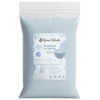 Modrý cement - dekoratívne figúry s farbou a pevnosťou