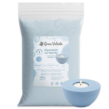 Modrý cement - dekoratívne figúry s farbou a pevnosťou