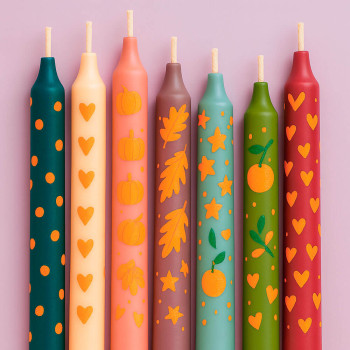 Farba na tekvicové oranžové sviečky. Online predaj.