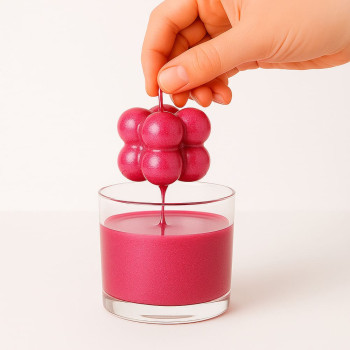 Ružový lak s trblietkami na sviečky. Online predaj