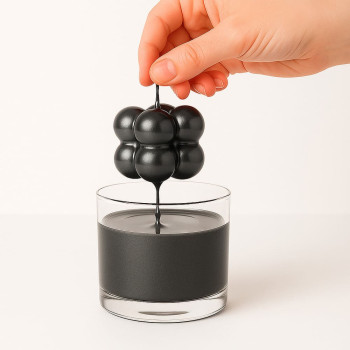 Metalický čierny lak - neónový efekt pre ručne vyrábané sviečky