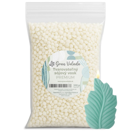 Tvarovateľný sójový vosk na výrobu tvarovaných sviečok.