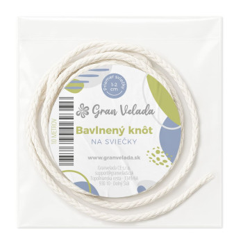 Bavlnený a eukalyptový knôt na sviečky 1-2 cm