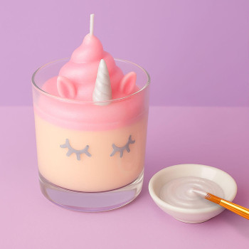 Perleťová biela farba na sviečky. Online predaj.