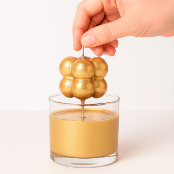 Lak na zlaté sviečky, povrchová úprava nových/starých sviečok