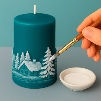 Biela farba na ozdobenie sviečok. Online predaj. Biela farba na ozdobenie sviečok. Online predaj.